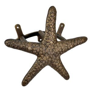 12 inch Cast Iron Starfish Hose Holder Bronze Finish Coastal Garden Yard Decor